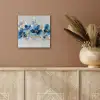 Bloemen - Blauw - Abstract aluminium wit klein -sfeer4