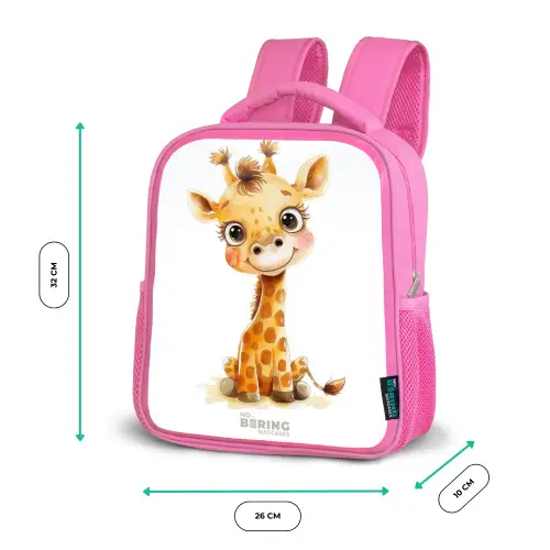 Baby giraffe Kinderrugzak - Roze middel -productfoto_formaten