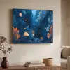 Koraalrif - Vissen - Oceaan - Blauw Textielframe - compleet frame klein -sfeer3