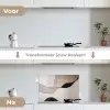 Contourlijnen - Abstracte landschap keuken achterwand spatscherm klein -voor_na_NL
