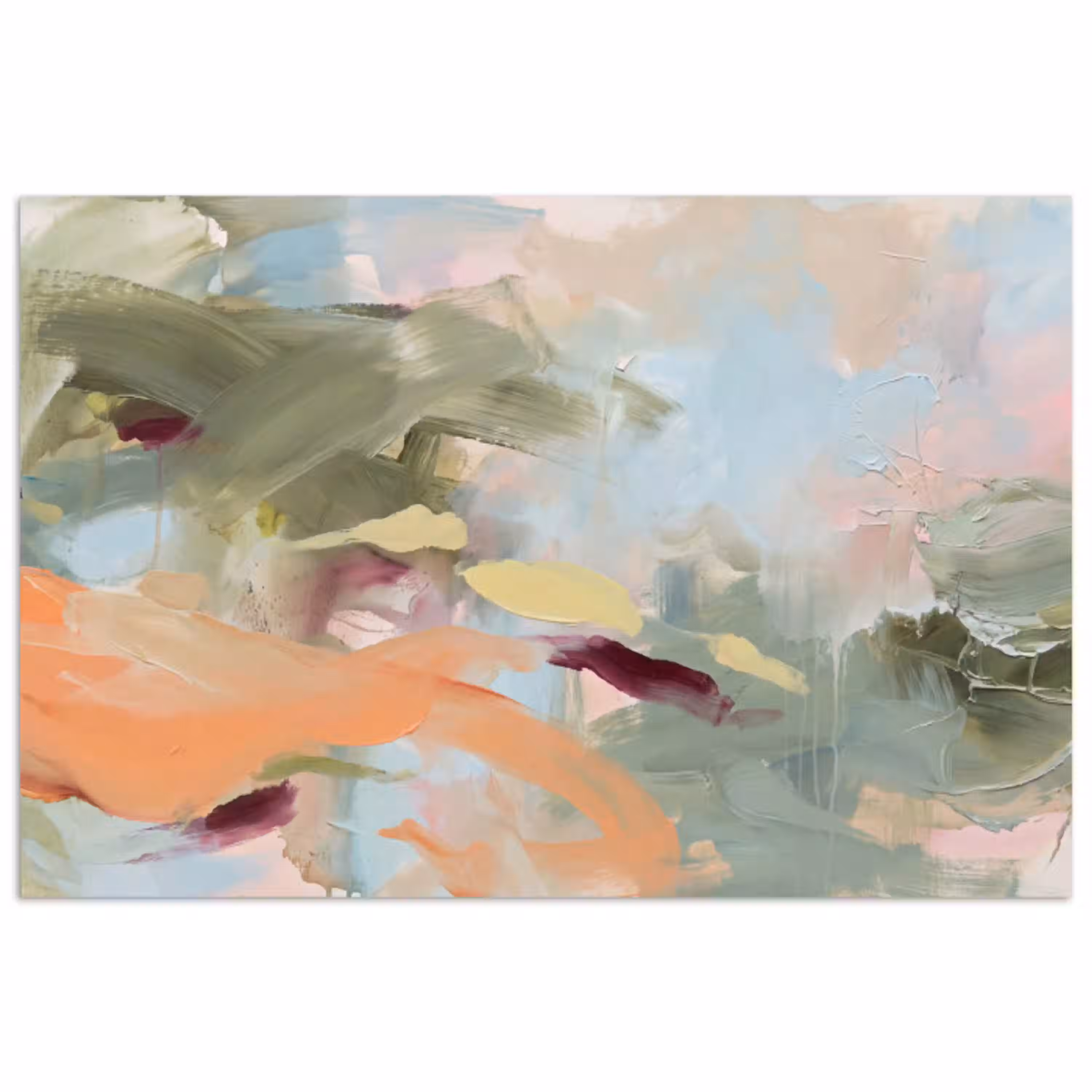 Abstract - Borstelstreken - Kunst - Modern - Pastel poster papier klein -3d