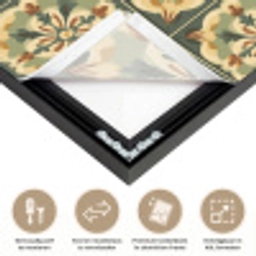 Ornament - Patroon - Groen Textielframe zwart klein 947 -USP_closeupNL
