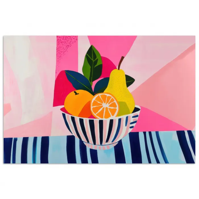 Fruit - Abstracte achtergrond - Roze poster papier klein -3d
