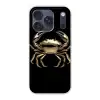 Goud - Krab - Dieren - Zwart Telefoonhoesje iPhone 17 Pro klein -3d