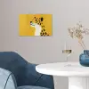 Cheetah - Illustratie - Geel poster papier klein -sfeer3