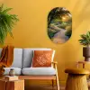 Pad - Bloemen - Park Wandcirkel Ovaal Forex klein -sfeer4