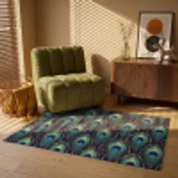 Pauw - Veren - Groen Vloerkleed Rechthoek klein 1091 -atmosphere_sfeer1_global