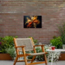 Specerijen - Explosie - Oranje Tuinposter op houten frame 2 cm dik klein -sfeer3