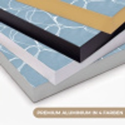 Organisch - Patroon - Blauw Textielframe zwart klein 947 -USP_kleurenDE