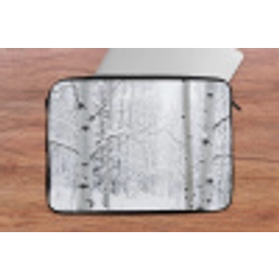 Berkenbomen - Sneeuw - Winter - Bos - Wit laptophoes neopreen klein -tafel