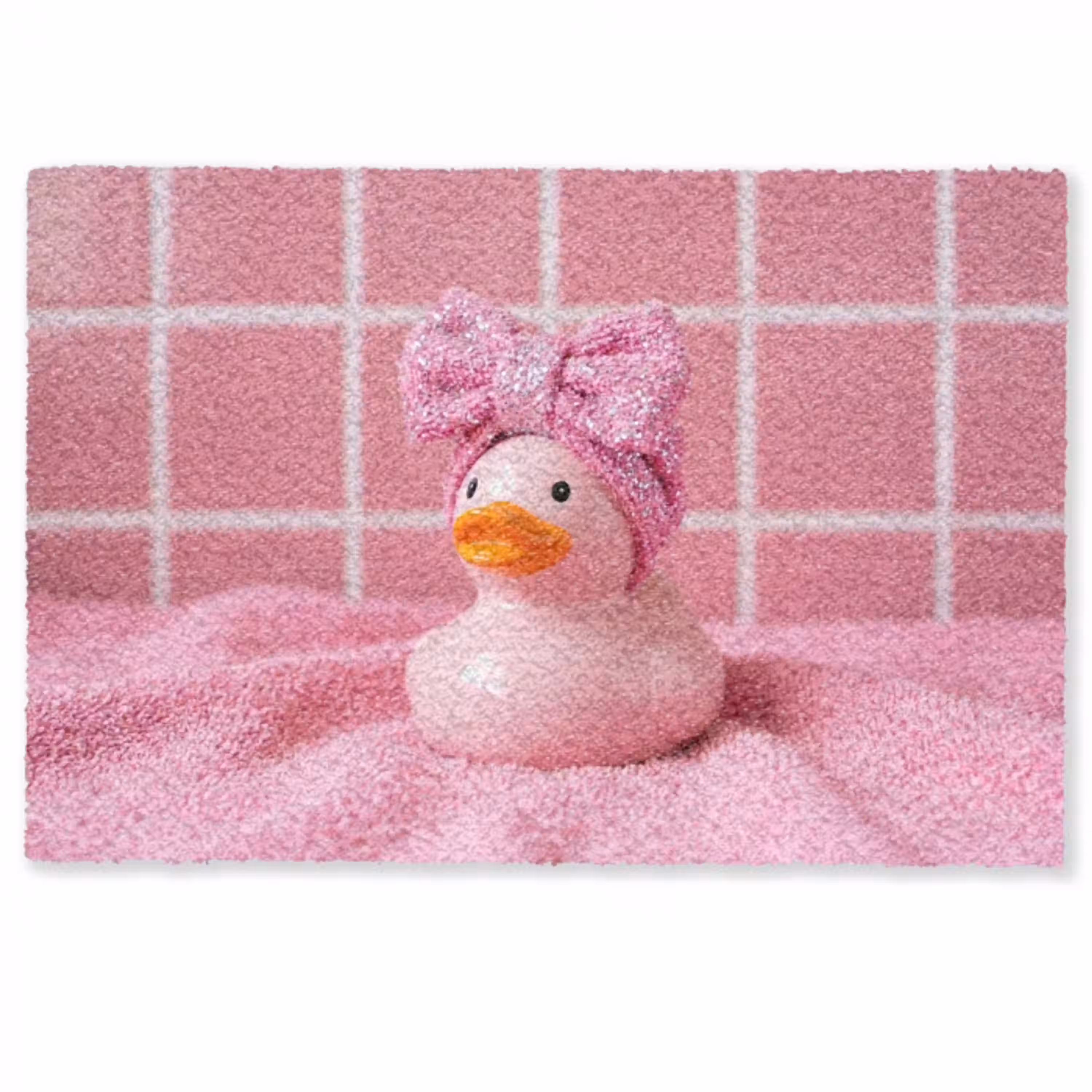 Badeend -Strik - Roze Deurmat klein -zkaufland3d