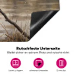 Winterkoninkje - Tak - Rivier - Natuur - Sfeervol Inductie beschermer vinyl 3mm klein -zzzzzzz-lf-onderkant