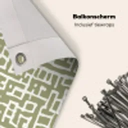 Grafisch - Patroon - Groen Balkonbeschermer Duitsland klein 596 -closeup_NL