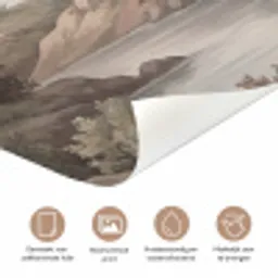 Bomen - Meer - Bergen - Illustratie deurposter klein -closeup_NL