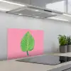 Illustratie - Blad - Minimalistisch - Groen keuken achterwand spatscherm klein -3d_schuin