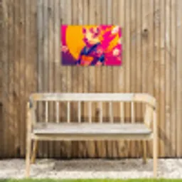 Varken - Bloemkroon - Kimono - Abstract Tuinposter op houten frame 2 cm dik klein -sfeer4
