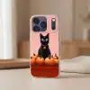 Kat - Pompoen - Roze Telefoonhoesje iPhone 17 Pro klein -sfeer2