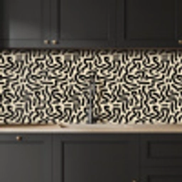 Abstract - Lijnen - Zwart keuken achterwand 2 middel 871 -sfeer1