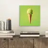 Hoorntje - Schepijs - Groen aluminium wit klein -sfeer1