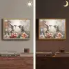 Kolibrie - Vogels - Bloemen - Natuur Light Box met batterij (Wandlamp) middel -sfeer3