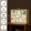 Glazen - Proosten - Bladeren - Groen Light Box met batterij (Wandlamp) middel -USP_websiteoverzichtNL