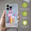 Dier - Ballon - Pasteltinten - Glanzend Hoesje iPhone 16 Pro Max met koord klein -sfeer2_NL