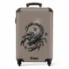 Tattoo style- Realistische schorpioen op Bruine achtergrond NBS - Handbagage koffer - Kinderen Unisex middel -productfoto_recht
