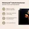 Bloem - Orchidee - Oranje Inductie beschermer vinyl 3mm middel -zzzzzzusp-haakje_NL