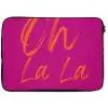 Oh la la - Oranje - Roze laptophoes neopreen klein -zkaufland3dotto