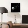 Paardenbloem - Zwart - Natuur aluminium wit klein -sfeer5
