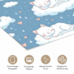 Kitten - Wolken - Blauw poster papier klein 62 -tcloseup_DE