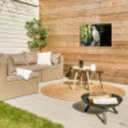 Arend - Hout - Wit - Planten Tuinposter op houten frame 2 cm dik klein -sfeer2
