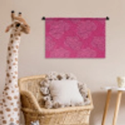 Pioenrozen - Energiek - Roze Wandkleed katoen klein 269 -wsfeer5_kind