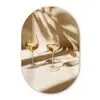 Wijn - Wijnglazen - Wit Wandcirkel Ovaal Glas middel -3d