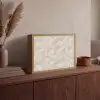 Lijnen - Waaier - Beige Light Box met batterij (Wandlamp) middel 907 -sfeer2