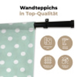 Klassiek - Polka - Groen Wandkleed katoen klein 269 -tsfeer2_DE