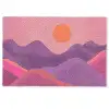 Zon - Heuvels - Paars - Abstract Deurmat klein -zkaufland3d