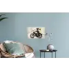 Vintage - Street art - Motor - Jongen - Graffiti - Zwart - Banksy Muursticker klein -plant