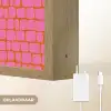 Organisch - Raster - Roze Light Box met batterij (Wandlamp) middel 907 -USP_websiteoplaadbaarNL