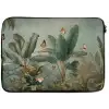 Tropisch bladerdek - Vlinders - groen - Bruin laptophoes neopreen klein -zkaufland3dotto