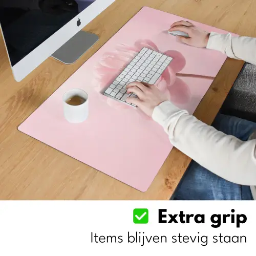 Bloem - Pioenroos - Roze Muismat XXL klein -sfeer3