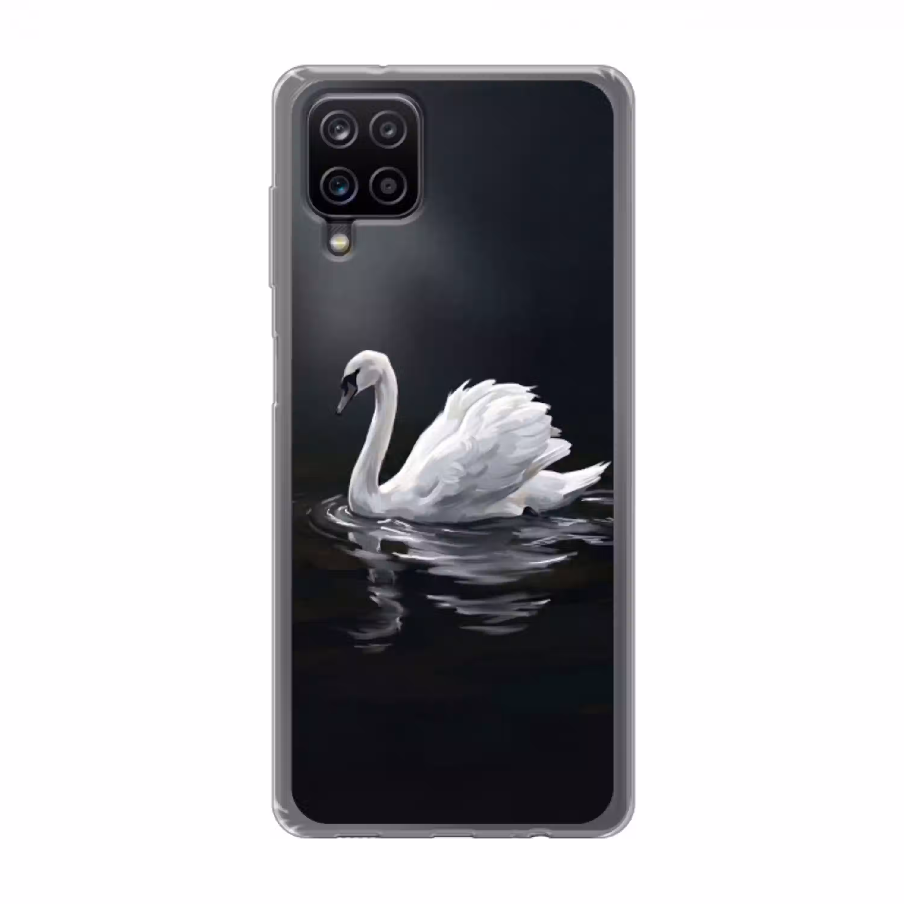 Zwaan - Water - Natuur - Realistisch - Wit Telefoonhoesje Samsung Galaxy A12 klein -3d