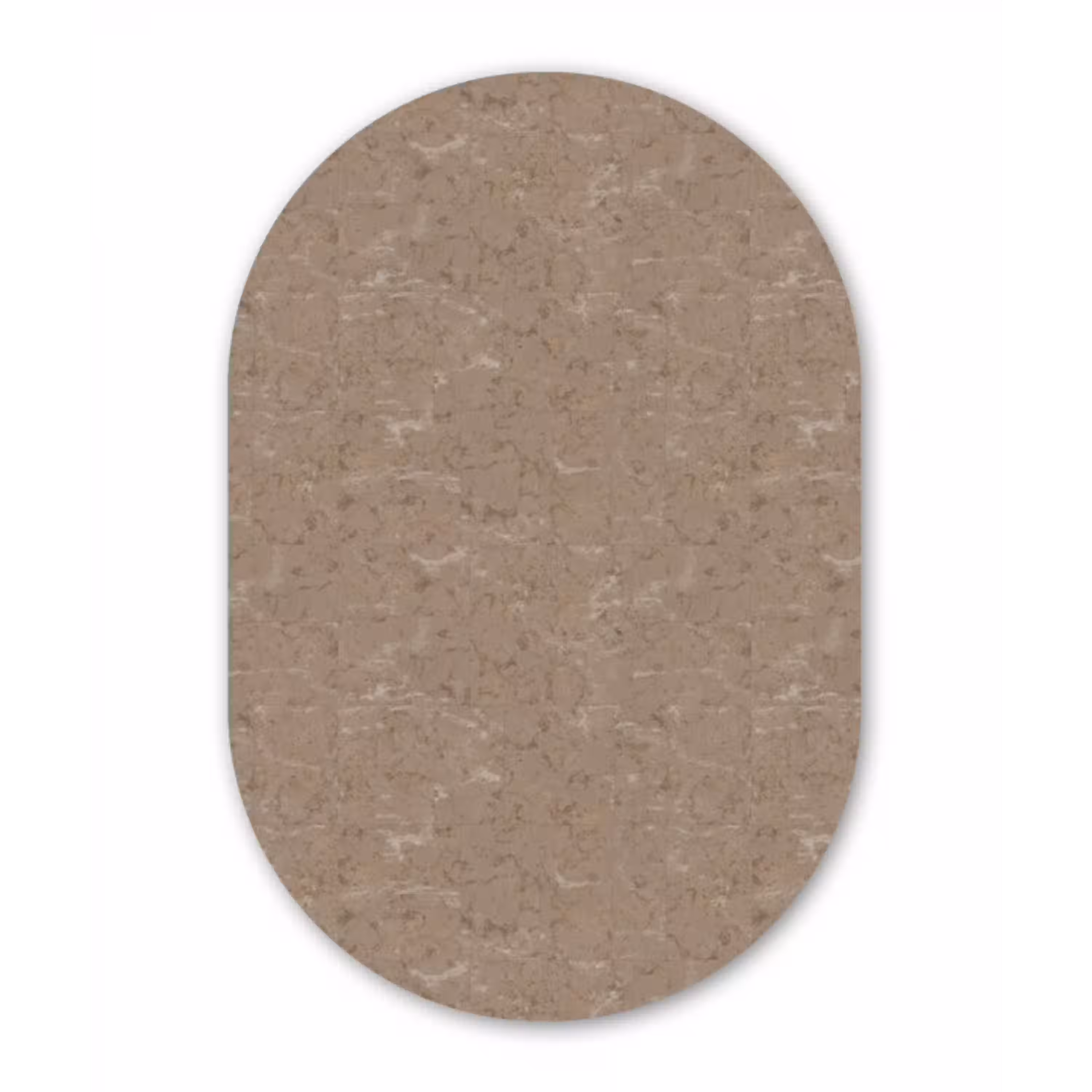 Patroon - Kalksteen - Beige Wandcirkel Ovaal Aluminium middel 839 -3d
