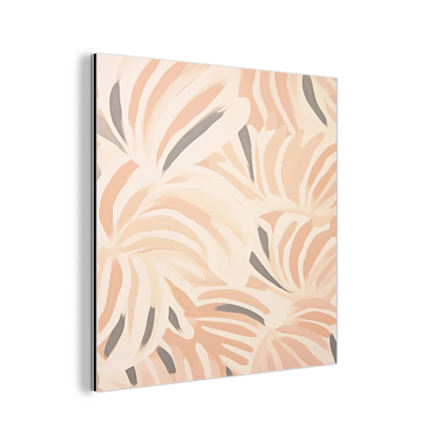 Pastel - Kunst - Abstract aluminium wit klein -3d