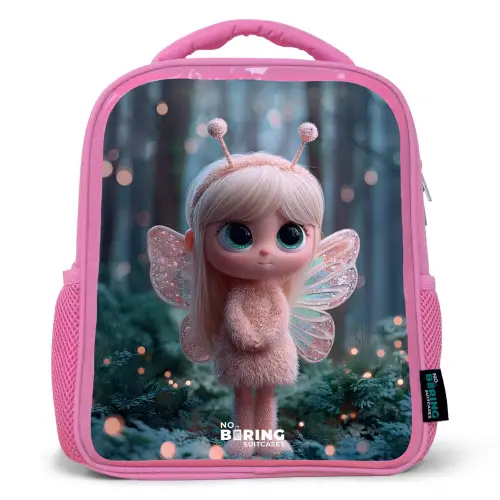 Fairy - Bos - Glitters Kinderrugzak - Roze middel -3d