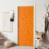 Water - Druppels - Oranje deurposter klein -sfeer6