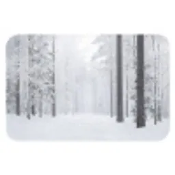 Bos - Sneeuw - Pad - Winter - Stilte Badmat klein -3d