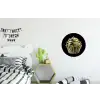 Cupcake - Eten - Goud - Zwart Wandcirkel aluminium klein -kinderkamer