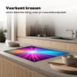 Abstract - Light - Burst - Modern - Colorful Inductie beschermer vinyl 3mm klein -sfeer1