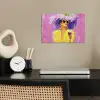 Zonnebril - Vrouw - Jas - Veren poster papier klein -sfeer1